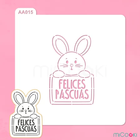 AA015 Conejo Felices Pascuas